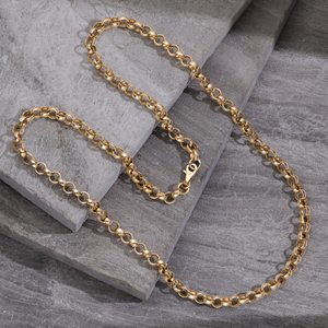 Cadena de Oro Amarillo Sólido Pulido Tipo Belcher, Joyería al por Mayor para Hombres y Mujeres - Product Image 4