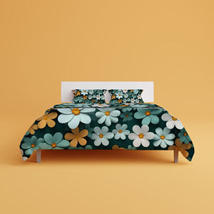 Juego de ropa de cama de algodón Premium Funda de almohada de estilo tejido simple con cambio de imagen de dormitorio a juego de todas las dimensiones - Product Image 1