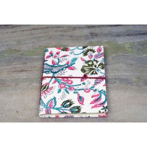 Diarios hechos a mano con tapas duras de papel estampado de algodón con diseño floral y hojas para regalo de mujer - Product Image 2