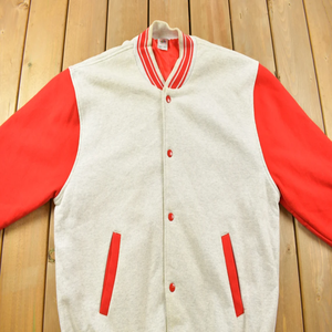 Blank Varsity Style Sweatshirt / Lined Sweater / Fruit Of The loom Super-cotton / Color <b>Block</b> - Product Image 2