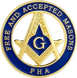 Pins masónicos de solapa con esmalte duro, emblema de la francmasonería con símbolo de brújula cuadrada y circular, para traje - Product Image 5