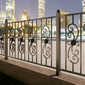 Rampe décorative de luxe en fer forgé pour balcon, rampe en fer forgé thermolaqué avec design personnalisé pour espace extérieur moderne - Product Image 3