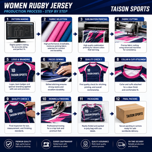 Maillot de rugby pour homme, tissu en maille polyester 140g, impression numérique, anti-UV, respirant, manches courtes, col en V, positionnement personnalisé du logo de l'équipe - Product Image 4