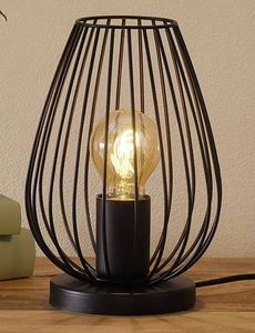European Wire Cage Table Lamps Matte Black G9 Bulb Base <b>Touch</b> Control Dimmable Decorative <b>Lighting</b> - Product Image 4
