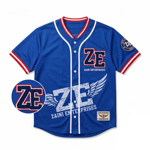 Camiseta de Béisbol Unisex Premium de 180 g/m², Transpirable, 100 % Poliéster, Malla Bird Eye, Sublimación Personalizada, Bordado Chenille con Nombre del Jugador - Product Image 1