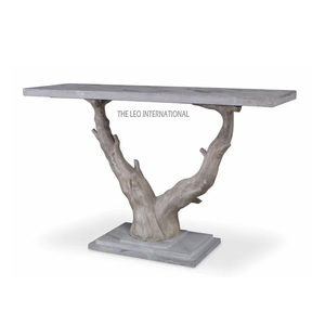 Metal Tree Branch Legs <b>Silver</b> Decorative Most Selling with Wooden Black Top <b>Console</b> <b>Table</b> Extendable Feature - Product Image 2