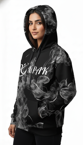 Sweat à capuche unisexe surdimensionné haut de gamme pour l'hiver, avec broderie et impression par sublimation intégrale, pour un style décontracté moderne - Product Image 5