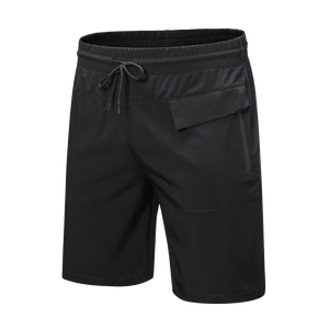 Shorts de Playa de Secado Rápido para Hombre, Cintura Media, Cordón Ajustable, Color Azul Sólido, Shorts Bermuda Casuales con Bolsillos - Product Image 5