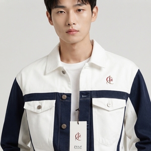 Custom <b>Men</b> <b>Denim</b> <b>Jacket</b> Heavyweight <b>Denim</b> Material Long Sleeve Design Button Closure Multiple Pockets Fashion Casual Apparel OEM - Product Image 5