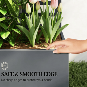 กระถางดอกไม้ & เครื่องปลูกต้นไม้บนเตียงในสวน - Product Image 5