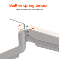 Soporte de Monitor AUKI con Resorte de Gas Blanco, para Monitores de 13-49 Pulgadas, Montaje en Escritorio VESA, Certificado CE RoHS, OEM ODM