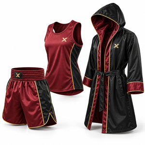 Tenues de boxe pour hommes |   Couleurs personnalisables |   Spandex/Polyester de haute qualité |   Vêtements de sport et d'arts martiaux - Product Image 3