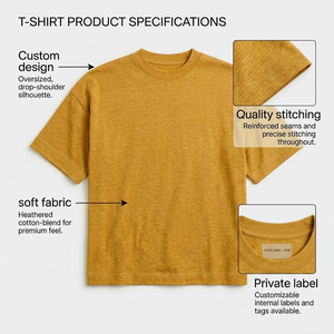 Camiseta Extra Grande Personalizada, Precio de Fábrica OEM/ODM, Calidad Premium, Suave, Cómoda, Duradera, Proveedor de Ropa Casual de Moda - Product Image 4