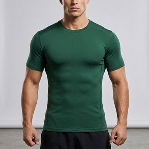 Camiseta Deportiva de Compresión de Manga Corta para Hombre, Ajustada, de Secado Rápido y Transpirable, para Entrenamiento y Gimnasio - Product Image 3