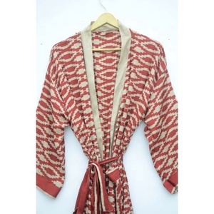 Kimono de seda con estampado Floral, ropa de playa, vestido largo, cómodo - Product Image 3