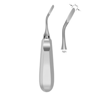 เครื่องมือถอนฟันชนิด Luxating Elevator Right 2 มม. ทำจากสแตนเลสสตีล สำหรับถอนรากฟัน  ชนิด Atraumatic  ปลายงอขวา - Product Image 1