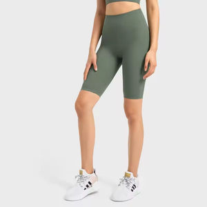 Pantalones cortos deportivos de compresión para mujer – Pantalones cortos elásticos de cintura alta para yoga, correr y entrenamiento físico - Product Image 3
