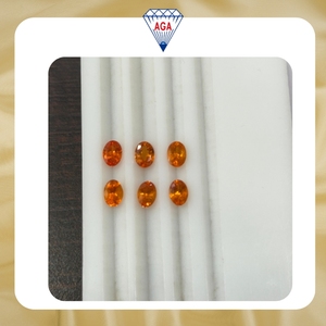 Granat naturel Fanta, taille ovale, 1 carat, granat mandarin calibré, pierre précieuse orange lâche, qualité joaillerie fine de Madagascar, vente en gros - Product Image 2