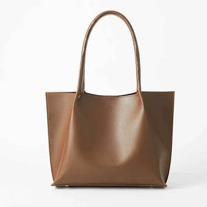 Bolso Tote de Cuero Genuino Marrón, Bolso de Hombro de Gran Capacidad para Mujer, Bolso de Mano Portátil para Viajes Diarios - Product Image 2