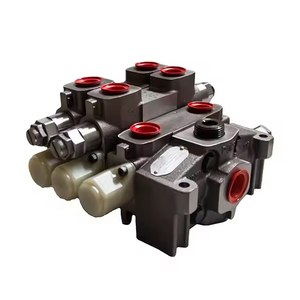 Válvula Divisora Hidráulica de 6 Vías DF20/6A17L, Válvula de Carrete Manual con Control por Palanca, Centro Abierto, Retorno por Resorte, Puertos 3/4 BSP, 140L/Min, 315 - Product Image 1