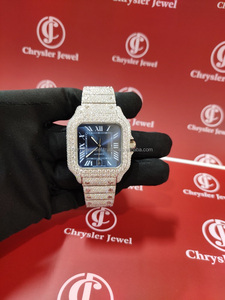 Popular famoso personalizado hecho a mano antiguo estilo de lujo Premium alta calidad Real VVS claridad Moissanite diamante Icedout reloj - Product Image 6