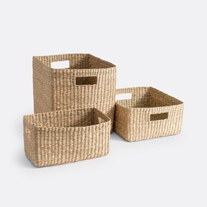 Classic <b>square</b> seagrass <b>basket</b> Handmade Storage <b>Basket</b> Wholesale eco-friendly Made Viet Nam - Product Image 4