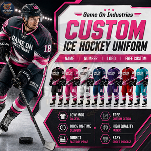 Latest Style Best Supplier With Own Logo Lightweight Printed Comfortable Custom Sublimated Ice Hockey Jersey Kit Team Uniform - Product Image 4