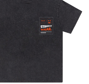 T-shirt à manches courtes pour homme, style streetwear, 100% coton, col roulé, coupe ample, imprimé, logo sur le devant, respirant, 320g, séchage rapide - Product Image 5