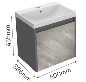 Meuble-lavabo mural moderne, écologique, de haute qualité, en pin neuf, série hybride, garantie 2 ans. - Product Image 2