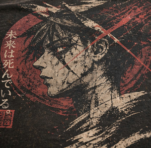 T-shirt graphique délavé à l'acide pour homme, 100 % coton, style streetwear, respirant, motif sérigraphié, vintage, coupe oversize, vêtement décontracté - Product Image 4