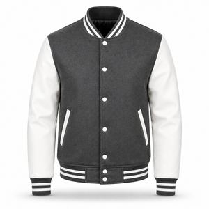 Chaqueta Universitaria Personalizada |   Chaqueta Letterman |   Chaqueta de Béisbol |   Chaqueta Bomber Universitaria |   Chaqueta Universitaria de Lana y Cuero PU - Product Image 6