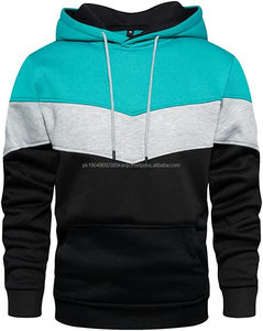 Nueva Sudadera con Capucha Esencial para Hombre, Manga Larga, 100% Algodón, Invierno, Otoño, Informal, Deportiva, para Exteriores, con Estampado de Patchwork y Forro Polar - Product Image 4