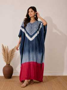 Tissu de Kaftan Premium en Soie Modale Pure Teinte Shibori, Qualité Supérieure, Collection de Tissus de Mode Ethnique de Créateur - Product Image 6