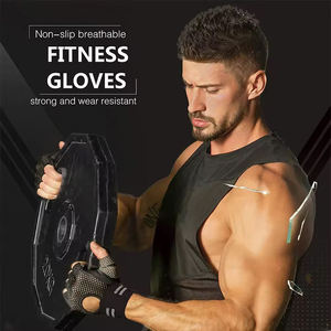 Guantes Deportivos de Medio Dedo para Hombre, Ligeros y de Alto Rendimiento, Transpirables, de Cuero Sintético, Antideslizantes, para Gimnasio y Fitness - Product Image 3