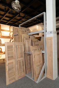 Custom <b>Rustic</b> Farmhouse Louvered Interior <b>Doors</b> Crafted from Solid Wood with Smooth Matte Finished Surface - Product Image 2