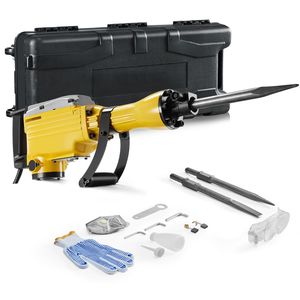 Martello Demolitore Elettrico 2200W, 1350 BPM, per Lavori Pesanti, con Scalpello a 1 Punta e 1 Scalpello Piatto, Spina USA 110V - Product Image 4