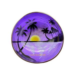 Bol de sculpture à la main naturel écologique demi-vrac organique en gros coquille de noix de coco crue objets décoratifs faits à la main fabriqués au Vietnam - Product Image 6