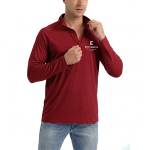 Camiseta de Protección UV UPF 50+ para Hombre, Manga Larga, Cierre de 1/4, Secado Rápido, Ligera, para Correr, Senderismo, Pesca - Product Image 5