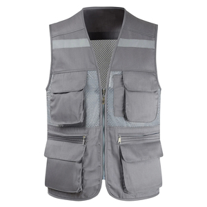 Gilet en polyester fluorescent respirant de qualité supérieure pour la construction, fabriqué par un fabricant sur mesure pour le commerce B2B. - Product Image 2