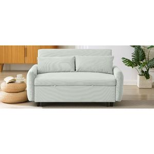 Divano Letto Moderno a 2 Posti da 146 cm con Letto Estraibile, Porte USB e Due Cuscini Decorativi, Divano con Ricarica USB - Product Image 6