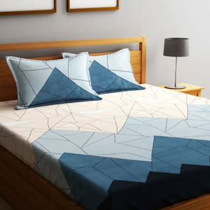 Juego de Sábanas de Algodón Estampado Personalizado de 200 Hilos, Sábana Plana con Fundas de Almohada, Juego de Ropa de Cama de Verano, Estilo Liso, Venta al Por Mayor - Product Image 5