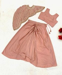 Conjunto Indo-Occidental de Boutique India, Sari de Boda con Bordado Zari, Diseño Elegante para Novias y Fiestas, Ropa Étnica de Última Moda para Mujeres y Niñas en Todo el Mundo - Product Image 6