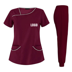 Uniforme de Enfermera con Cuello en V, Ligero, de Lona Ecológica, a Precio Razonable, para Mujer, Ropa Médica, Personalizable para Personal de Hospital - Product Image 2