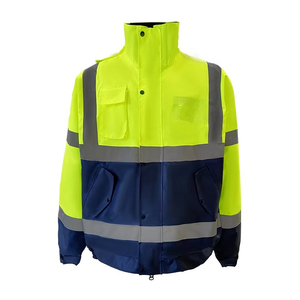 Chaqueta de Seguridad Impermeable de Alta Visibilidad para Hombre, Invierno, Servicio OEM, Ropa de Trabajo de Poliéster/Algodón Softshell - Product Image 1