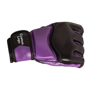 Gants de MMA hybrides sur mesure, 8 oz, rembourrage épais, paume ouverte, cuir synthétique, fermeture auto-agrippante, légers, arts martiaux - Product Image 4