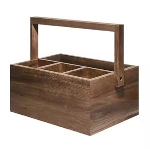 Porte-couverts en bois à 3 compartiments, très vendu, pour la maison, les restaurants, les hôtels, à utiliser sur la table, pour la décoration. - Product Image 2