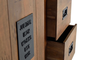 Mueble de Salón Pequeño de Madera de Mango Maciza de Estilo Industrial Vintage, Mueble de Cocina de Madera Maciza de Estilo Europeo - Product Image 3