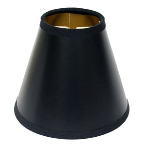 Set di 6 paralumi con copertina rigida nera con fodera in oro e Design inclinato a Clip di fiamma - Product Image 1