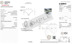 เพชรทรง Asscher Cut และ Marquise Cut ขนาด 4.00 กะรัต สี E ความสะอาด VVS2 เพาะเลี้ยงในห้องปฏิบัติการ CVD รุ่น SD จากกูร์เจียต ได้รับการรับรองจาก IGI สำหรับทำเครื่องประดับ - Product Image 2