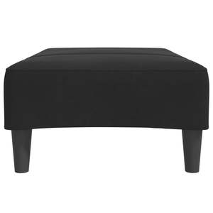 Poggiapiedi in Velluto Nero 100% Poliestere di Medie Dimensioni con Base in Plastica e Compensato - Sgabelli e Pouf - Product Image 5